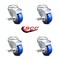 Service Caster 3.5 Inch Blue Polyurethane Wheel Swivel Bolt Hole Caster Set with Brake SCC SCC-BH20S3514-PPUB-BLUE-TLB-4 - alternate 3